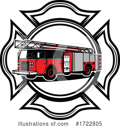 Fire Truck Clipart #1722805 by Vector Tradition SM