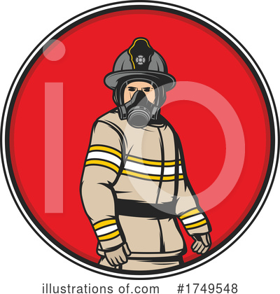 Firefighter Clipart #1749548 by Vector Tradition SM