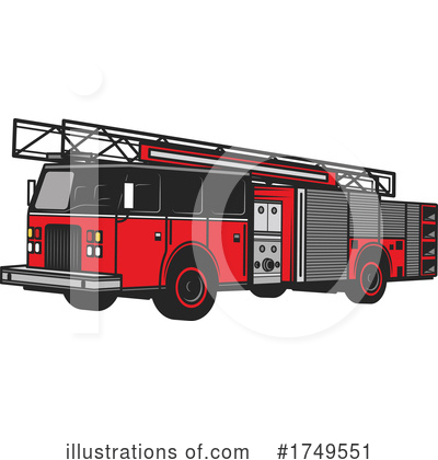 Fire Engine Clipart #1749551 by Vector Tradition SM