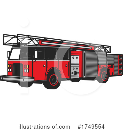 Fire Truck Clipart #1749554 by Vector Tradition SM