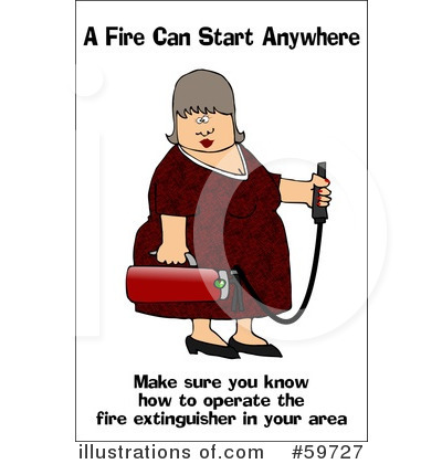Royalty-Free (RF) Fire Extinguisher Clipart Illustration by djart - Stock Sample #59727