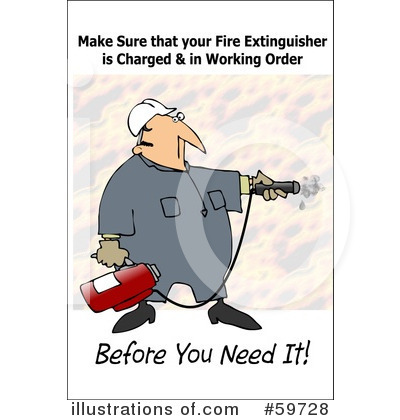 Royalty-Free (RF) Fire Extinguisher Clipart Illustration by djart - Stock Sample #59728