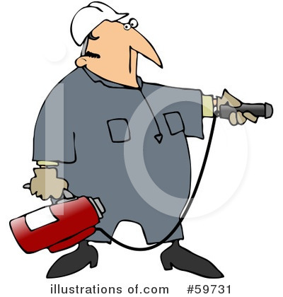 Royalty-Free (RF) Fire Extinguisher Clipart Illustration by djart - Stock Sample #59731