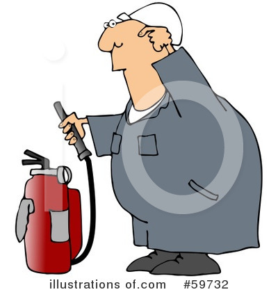 Royalty-Free (RF) Fire Extinguisher Clipart Illustration by djart - Stock Sample #59732