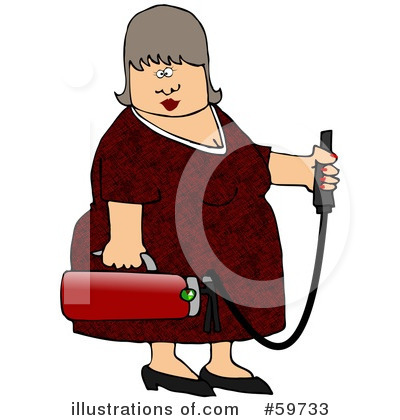 Royalty-Free (RF) Fire Extinguisher Clipart Illustration by djart - Stock Sample #59733