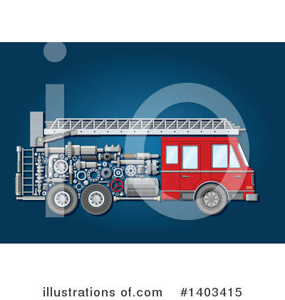 Fire Engine Clipart #1403415 by Vector Tradition SM