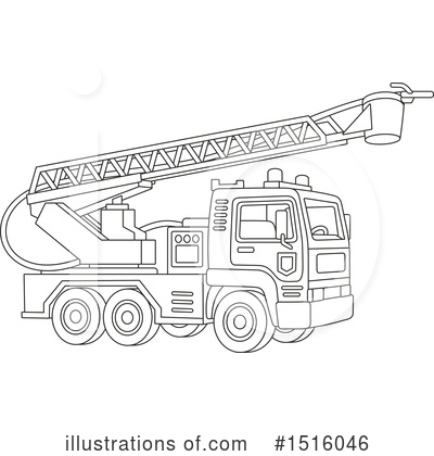 Royalty-Free (RF) Fire Truck Clipart Illustration by Alex Bannykh - Stock Sample #1516046