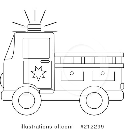 Royalty-Free (RF) Fire Truck Clipart Illustration by Pams Clipart - Stock Sample #212299