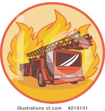 Fire Truck Clipart #219131 by patrimonio