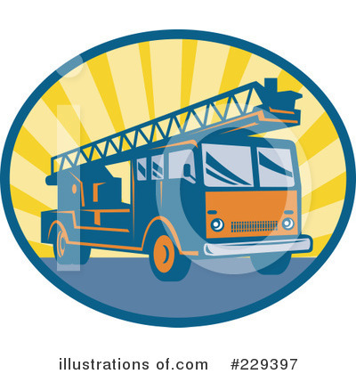 Fire Truck Clipart #229397 by patrimonio