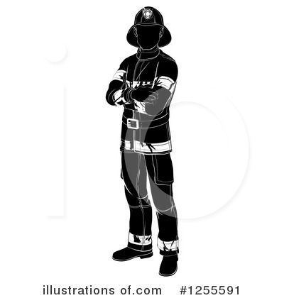 Fireman Clipart #1255591 by AtStockIllustration