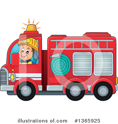 Fire Truck Clipart #1365925 by visekart