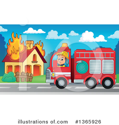 Royalty-Free (RF) Firefighter Clipart Illustration by visekart - Stock Sample #1365926