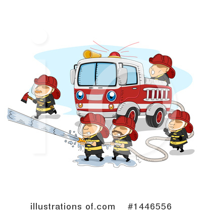 Royalty-Free (RF) Firefighter Clipart Illustration by BNP Design Studio - Stock Sample #1446556