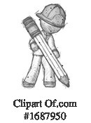 Firefighter Clipart #1687950 by Leo Blanchette