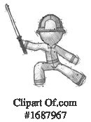 Firefighter Clipart #1687967 by Leo Blanchette