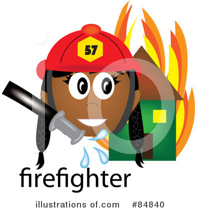 Royalty-Free (RF) Firefighter Clipart Illustration by Pams Clipart - Stock Sample #84840