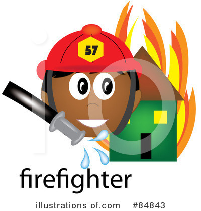 Royalty-Free (RF) Firefighter Clipart Illustration by Pams Clipart - Stock Sample #84843
