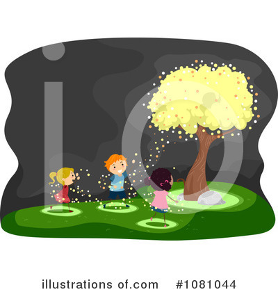 Royalty-Free (RF) Fireflies Clipart Illustration by BNP Design Studio - Stock Sample #1081044