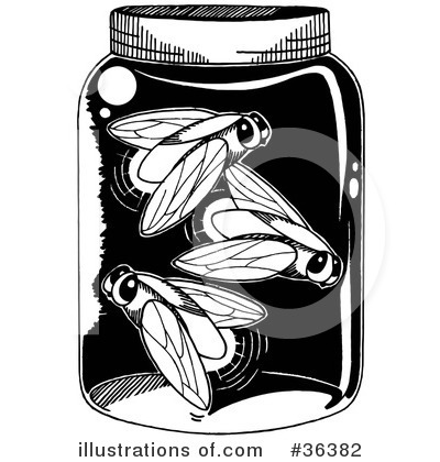 Royalty-Free (RF) Fireflies Clipart Illustration by LoopyLand - Stock Sample #36382