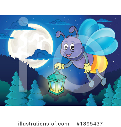 Royalty-Free (RF) Firefly Clipart Illustration by visekart - Stock Sample #1395437