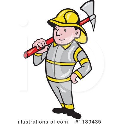 Royalty-Free (RF) Fireman Clipart Illustration by patrimonio - Stock Sample #1139435