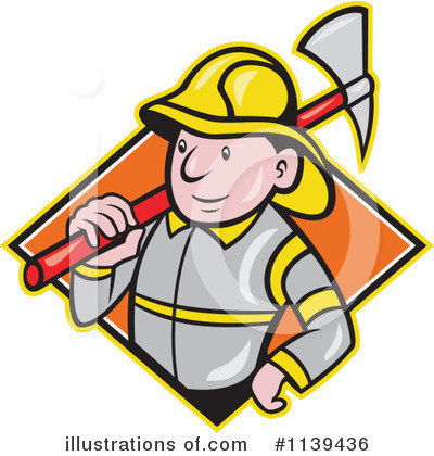 Royalty-Free (RF) Fireman Clipart Illustration by patrimonio - Stock Sample #1139436