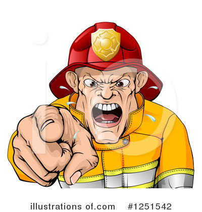 Fireman Clipart #1251542 by AtStockIllustration