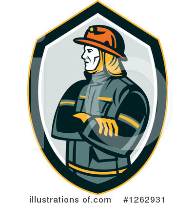 Fire Fighter Clipart #1262931 by patrimonio