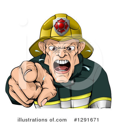 Fireman Clipart #1291671 by AtStockIllustration