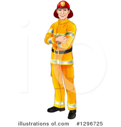 Firefighter Clipart #1296725 by AtStockIllustration