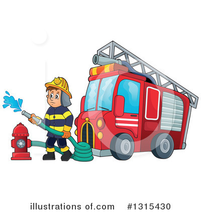 Fire Truck Clipart #1315430 by visekart