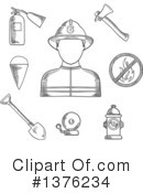 Fireman Clipart #1376234 by Vector Tradition SM