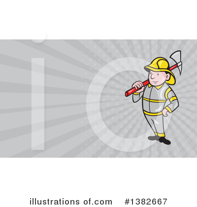 Royalty-Free (RF) Fireman Clipart Illustration by patrimonio - Stock Sample #1382667