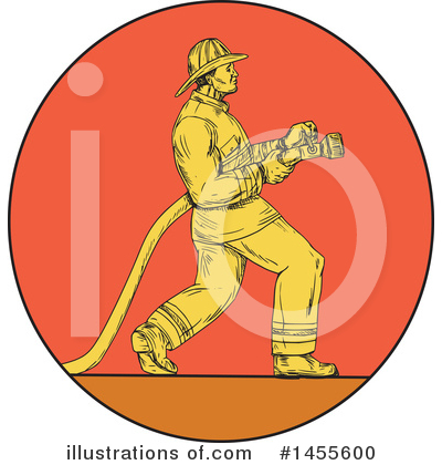 Royalty-Free (RF) Fireman Clipart Illustration by patrimonio - Stock Sample #1455600