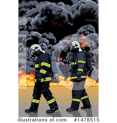 Royalty-Free (RF) Fireman Clipart Illustration by dero - Stock Sample #1476515