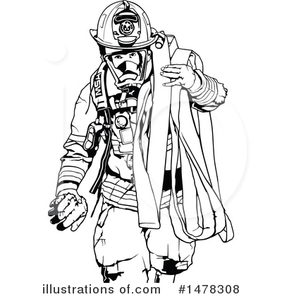 Royalty-Free (RF) Fireman Clipart Illustration by dero - Stock Sample #1478308