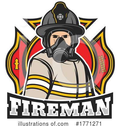 Fireman Clipart #1771271 by Vector Tradition SM