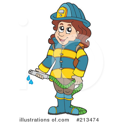 Royalty-Free (RF) Fireman Clipart Illustration by visekart - Stock Sample #213474