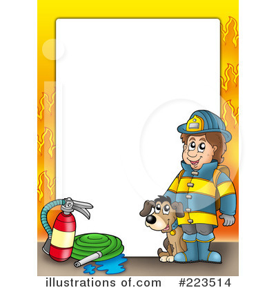 Royalty-Free (RF) Fireman Clipart Illustration by visekart - Stock Sample #223514
