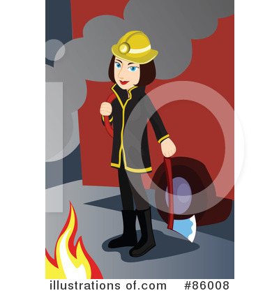 Royalty-Free (RF) Fireman Clipart Illustration by mayawizard101 - Stock Sample #86008