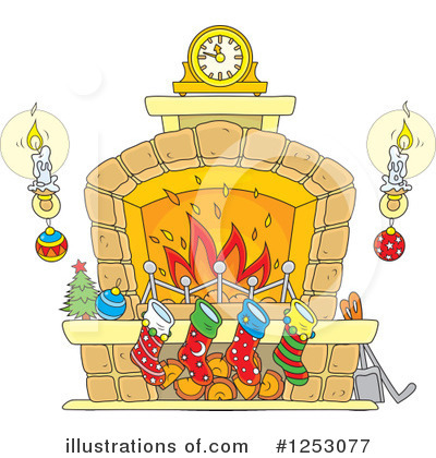 Royalty-Free (RF) Fireplace Clipart Illustration by Alex Bannykh - Stock Sample #1253077