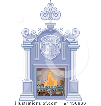 Royalty-Free (RF) Fireplace Clipart Illustration by Pushkin - Stock Sample #1456966