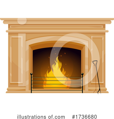 Royalty-Free (RF) Fireplace Clipart Illustration by Vector Tradition SM - Stock Sample #1736680