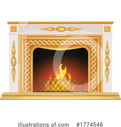 Royalty-Free (RF) Fireplace Clipart Illustration by Vector Tradition SM - Stock Sample #1774546