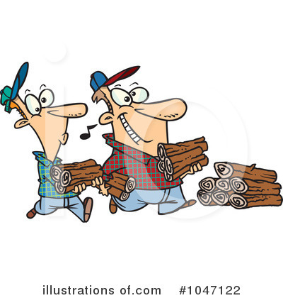 Royalty-Free (RF) Firewood Clipart Illustration by toonaday - Stock Sample #1047122