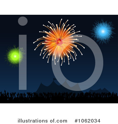 Royalty-Free (RF) Fireworks Clipart Illustration by elaineitalia - Stock Sample #1062034