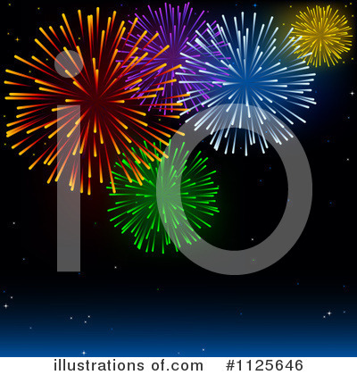 Royalty-Free (RF) Fireworks Clipart Illustration by dero - Stock Sample #1125646