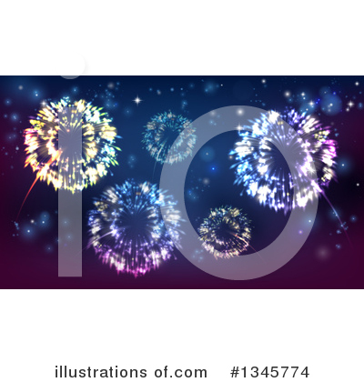 Fireworks Clipart #1345774 by AtStockIllustration