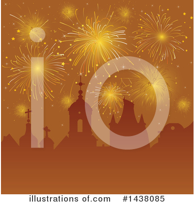 Royalty-Free (RF) Fireworks Clipart Illustration by Pushkin - Stock Sample #1438085